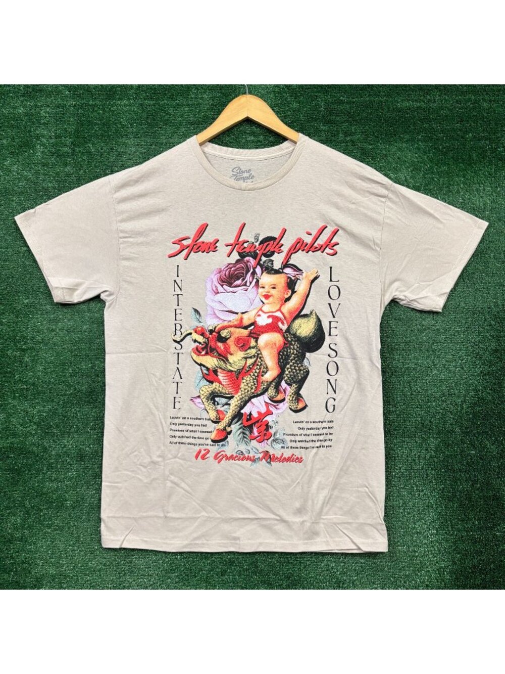 Stone Temple Pilots Interbeast Lovesong Beige Rock T-Shirt Size Large